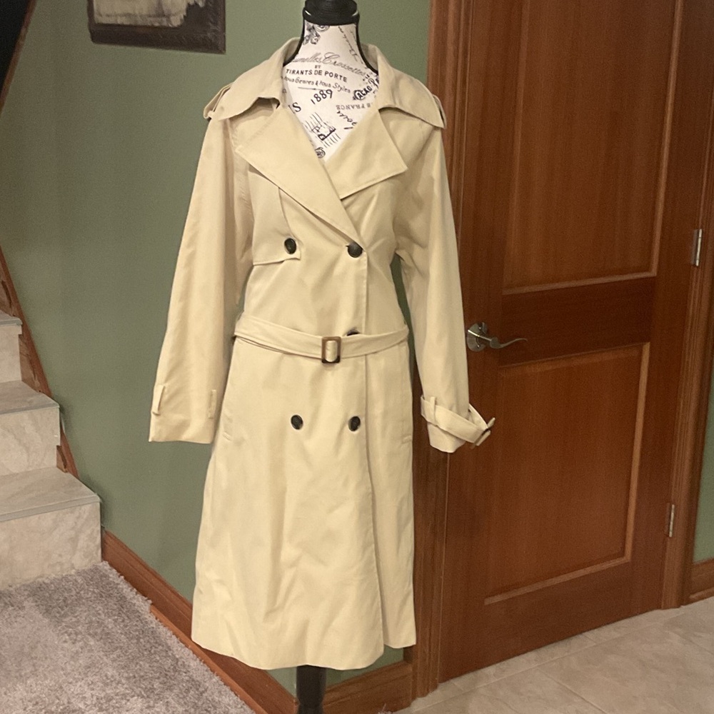 Petal & Pup Light Tan Trench Coat, Size S